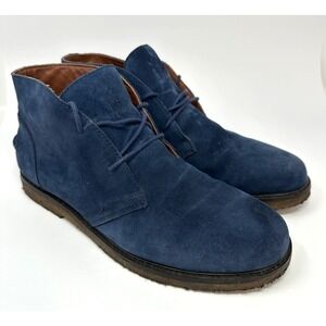 Polo Ralph Lauren Chukka Boots Men 9.5D Blue Marlow Suede Leather Classic Shoes